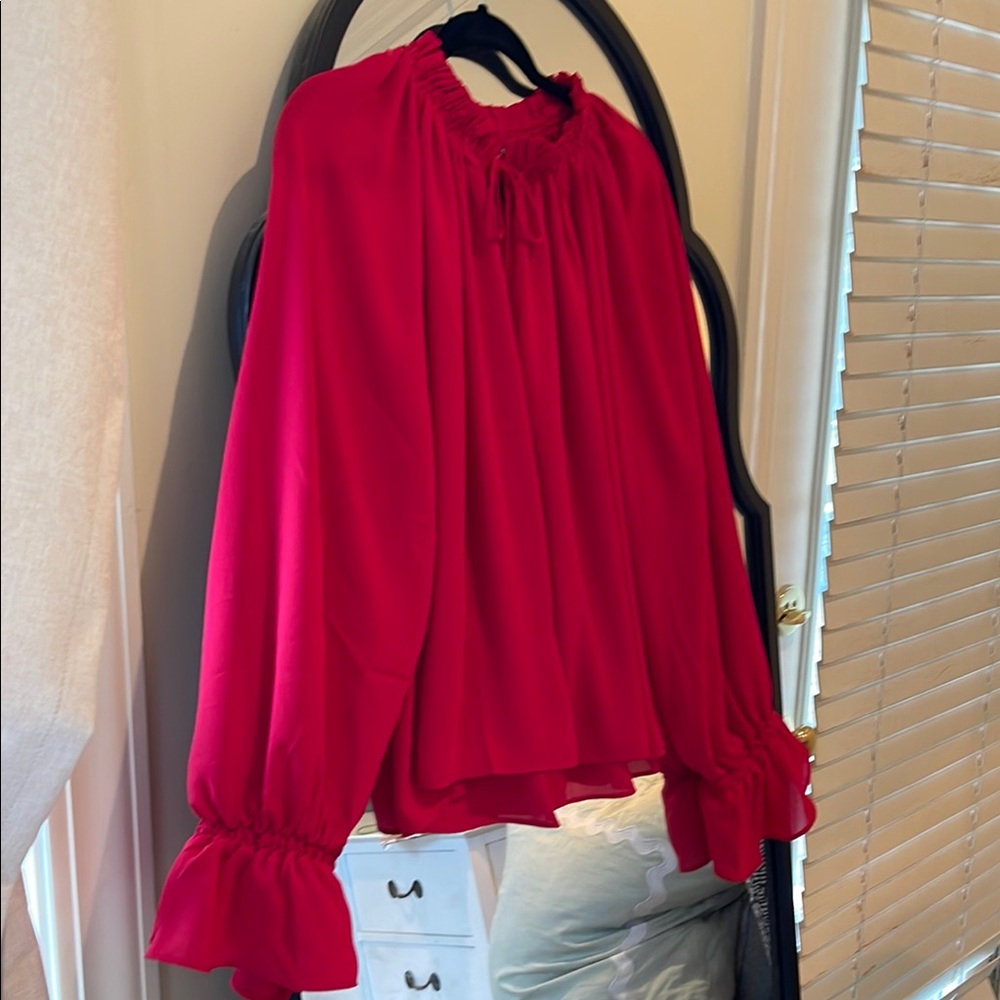 Elegant Red Women's Top